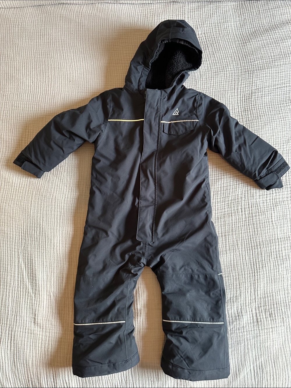 RipZone Black Hooded One-Piece Snow Suit, 3T